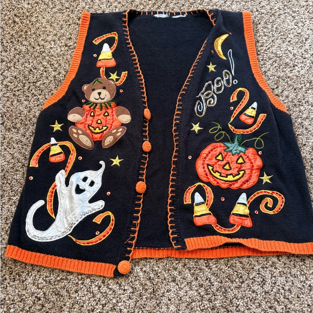 Vintage Halloween Themed Vest basic editions brand